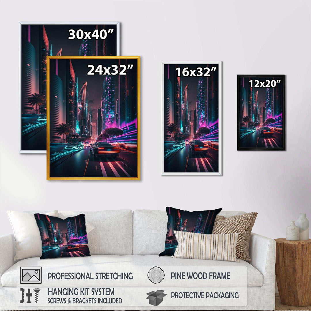 Futuristic Miami Neon Art II