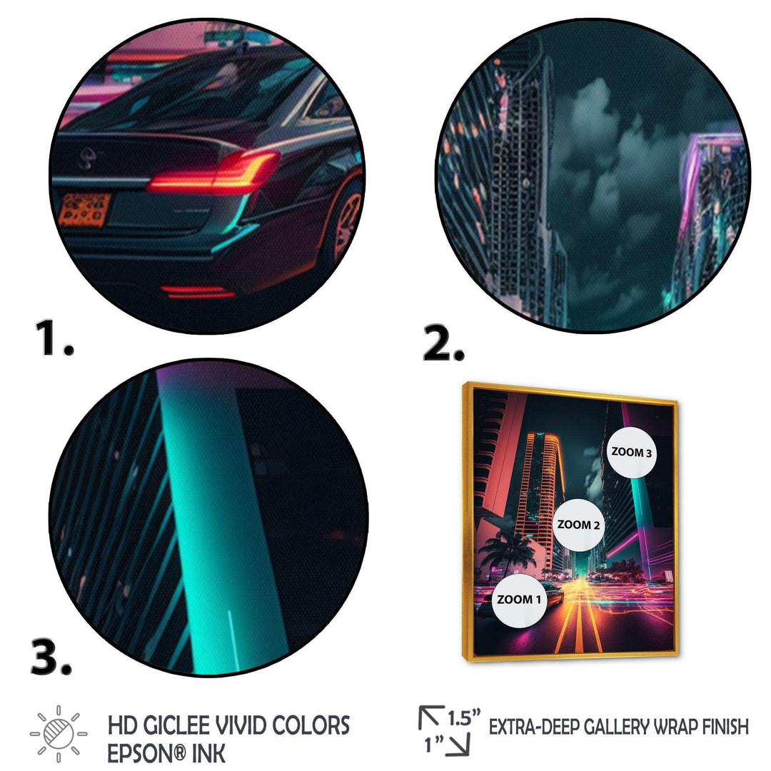 Futuristic Miami Neon Art V