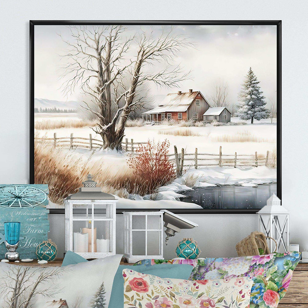 Iowa Farm In Winter