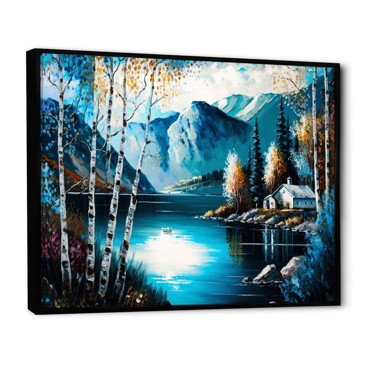 Cabin By A Lake In Fall II