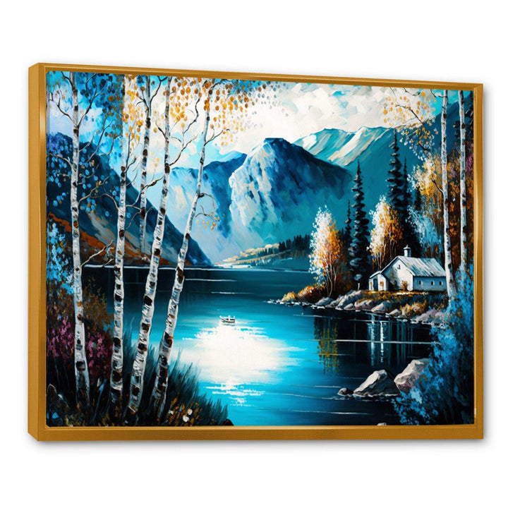 Cabin By A Lake In Fall II