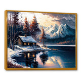 House On The Lake In Winter