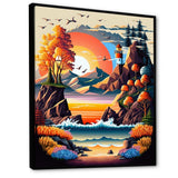 Sunset In Modern Vector Style I