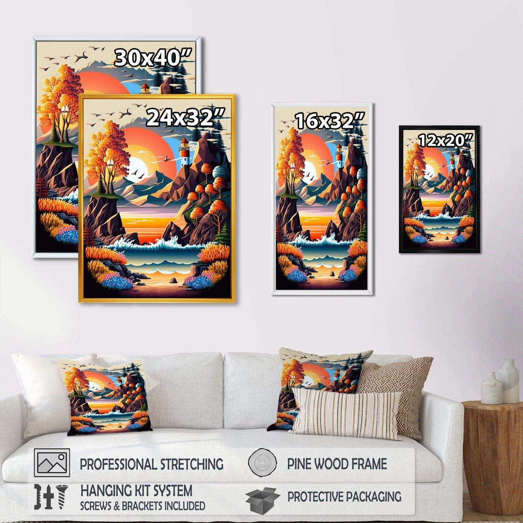 Sunset In Modern Vector Style I