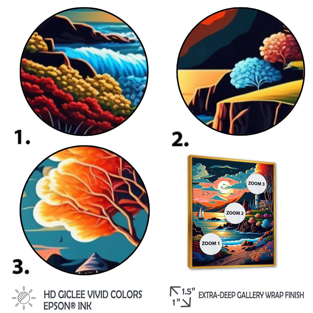 Sunset In Modern Vector Style III