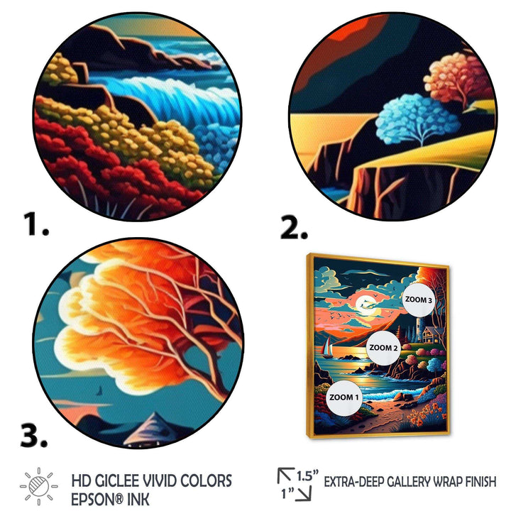 Sunset In Modern Vector Style III