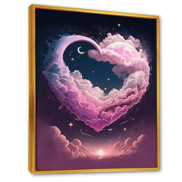 Cotton Candy Cloud Heart II - Modern Canvas Wall Art