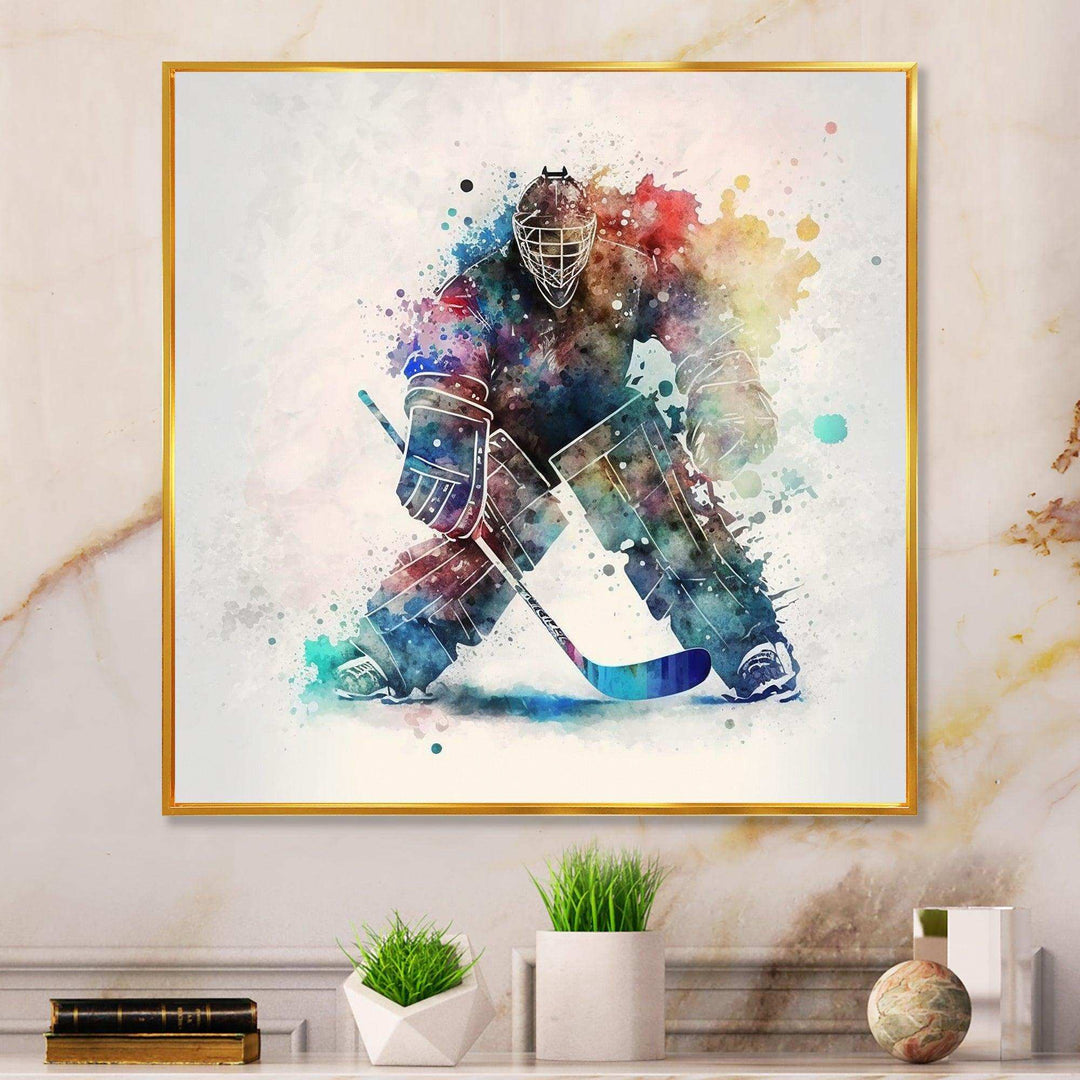 Hockey Goalie During The Hockey Game II