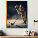 Spaceman Playing Hockey