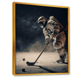 Spaceman Playing Hockey