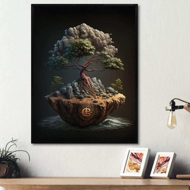 Bonsai Tree On Rocks II