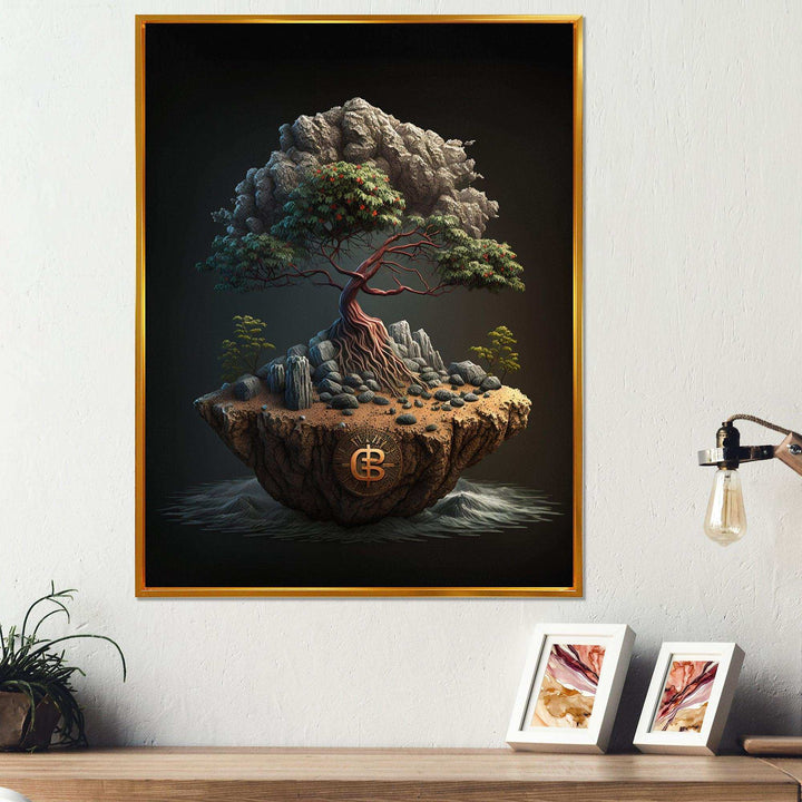 Bonsai Tree On Rocks II