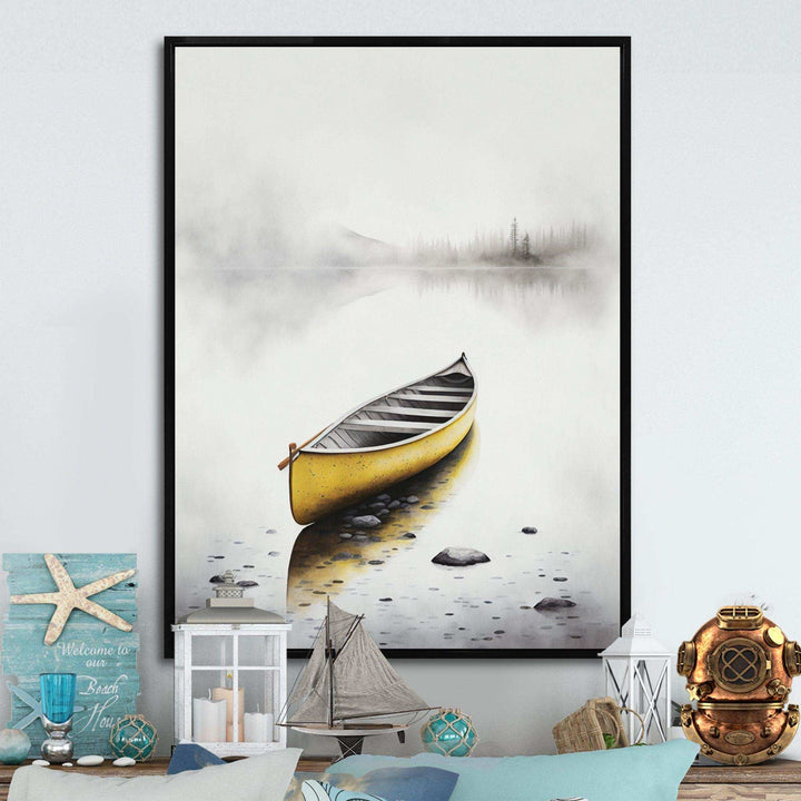 Yellow Canoe On The Lake I