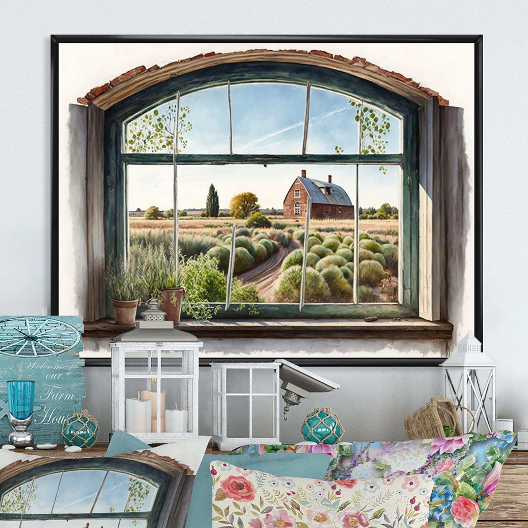 Window View Of Barn