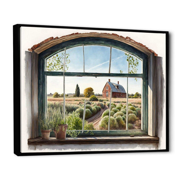 Window View Of Barn