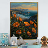 Orange Flowers By The Coast I