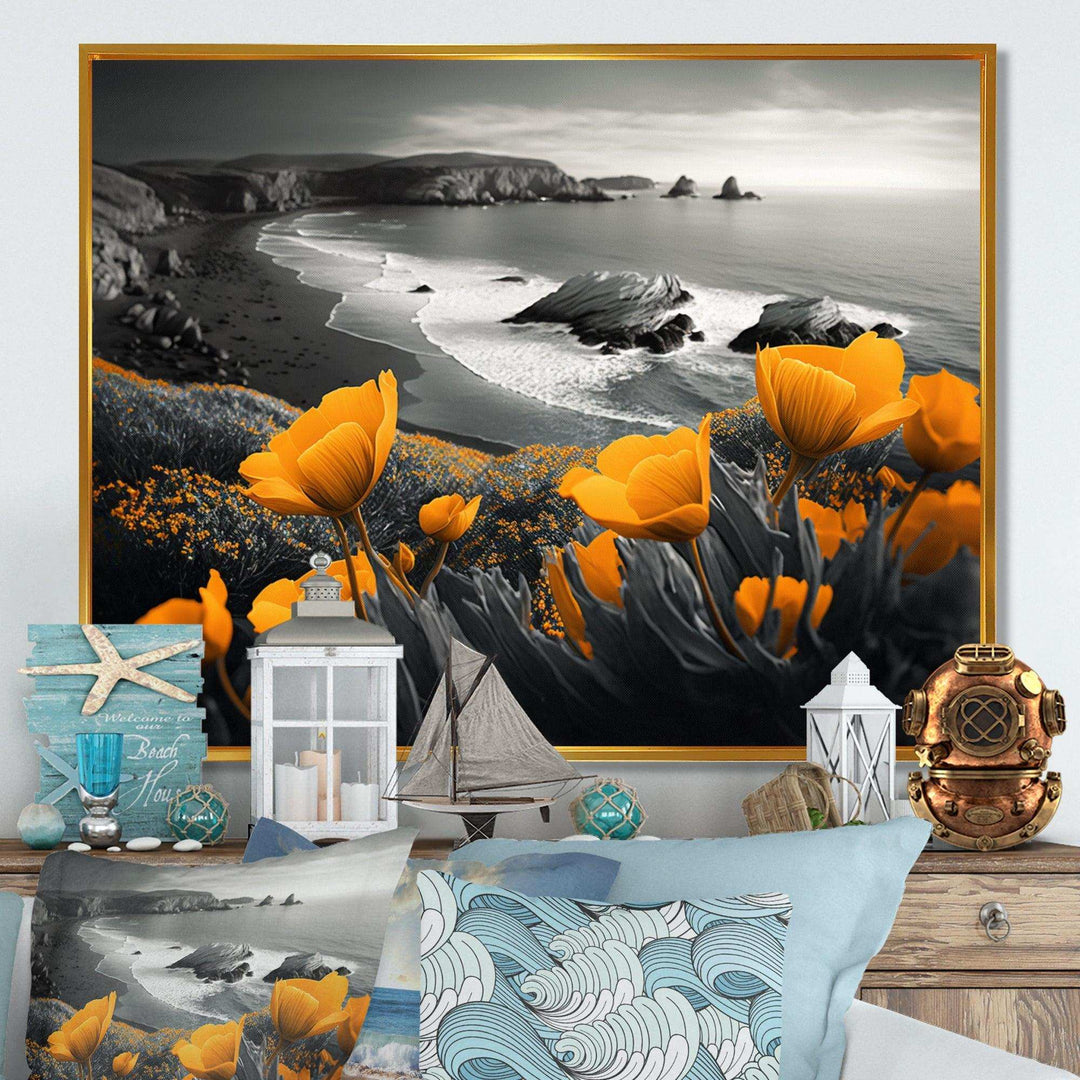 Yellow Flowers By The Coast II