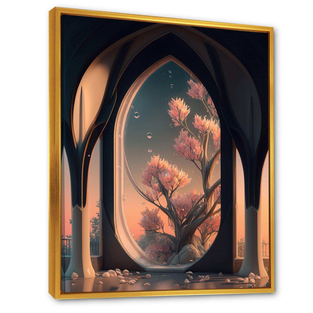 Futristic Architecture With Flowers I
