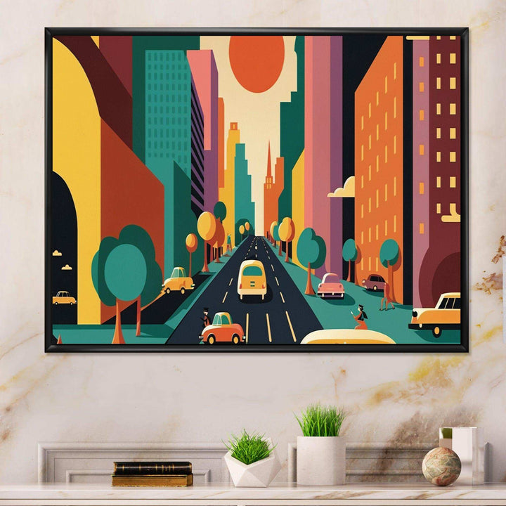 Futuristic Cityscape With Cars II