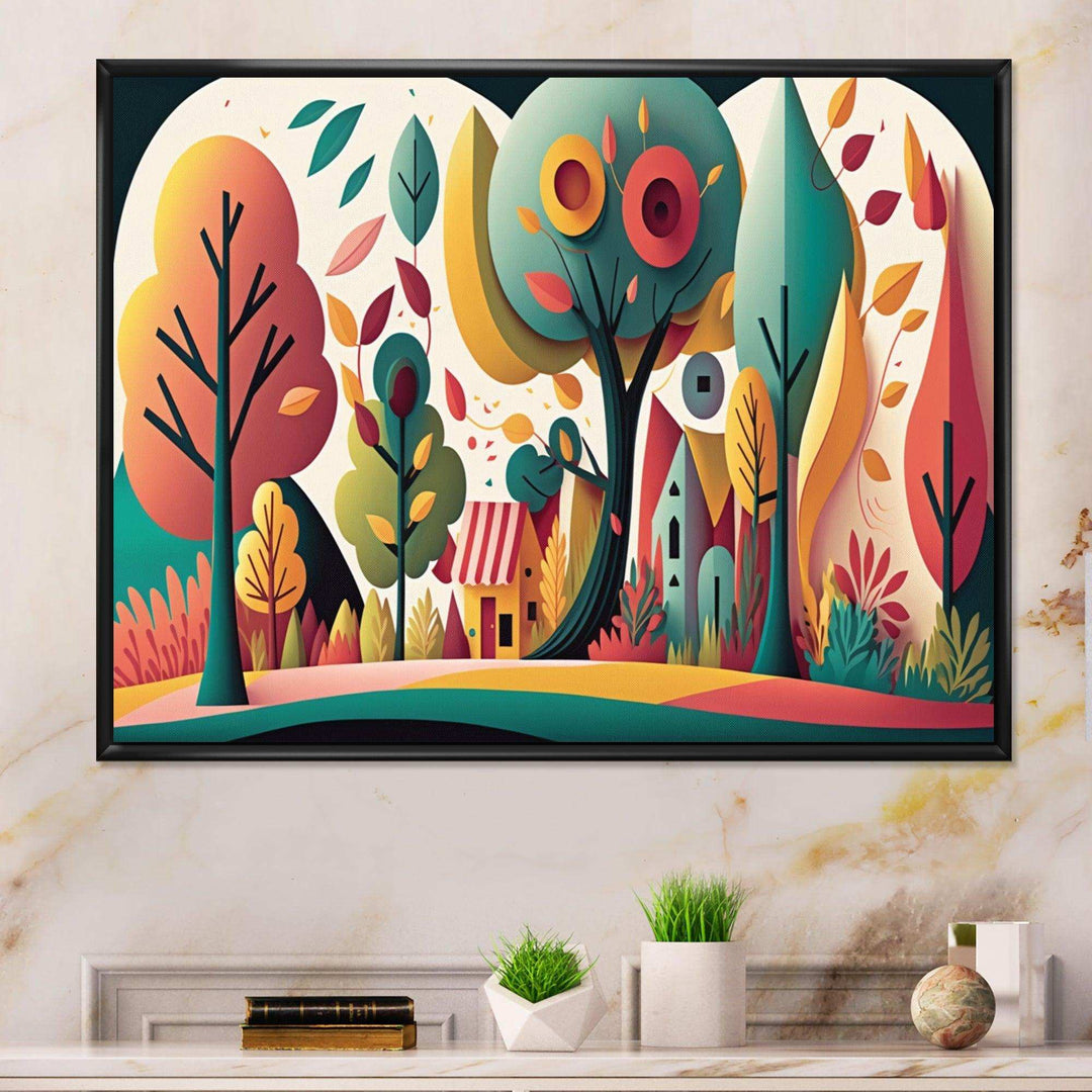 Futuristic Cityscape With Trees I