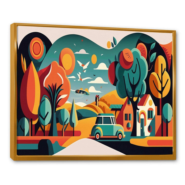 Futuristic Cityscape With Trees IV