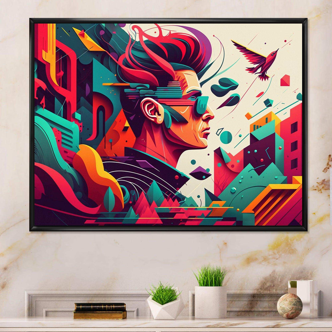 Colorful Side Profile Of Rocker
