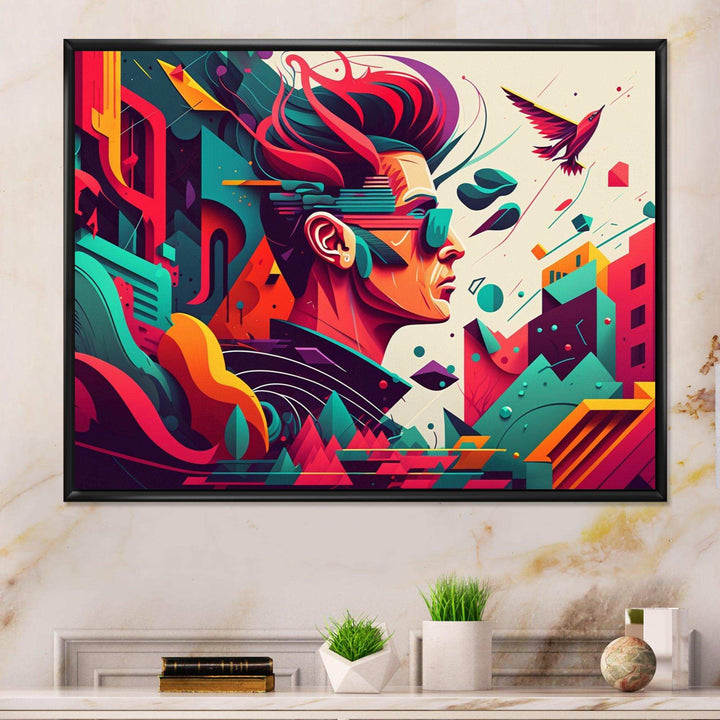 Colorful Side Profile Of Rocker