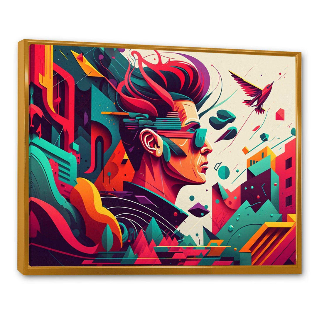Colorful Side Profile Of Rocker