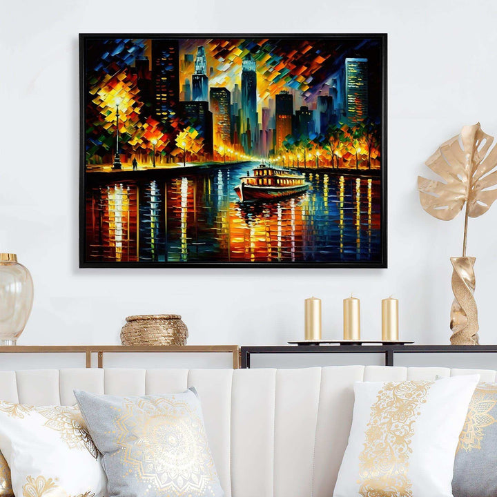 Chicago River View In The Fall I