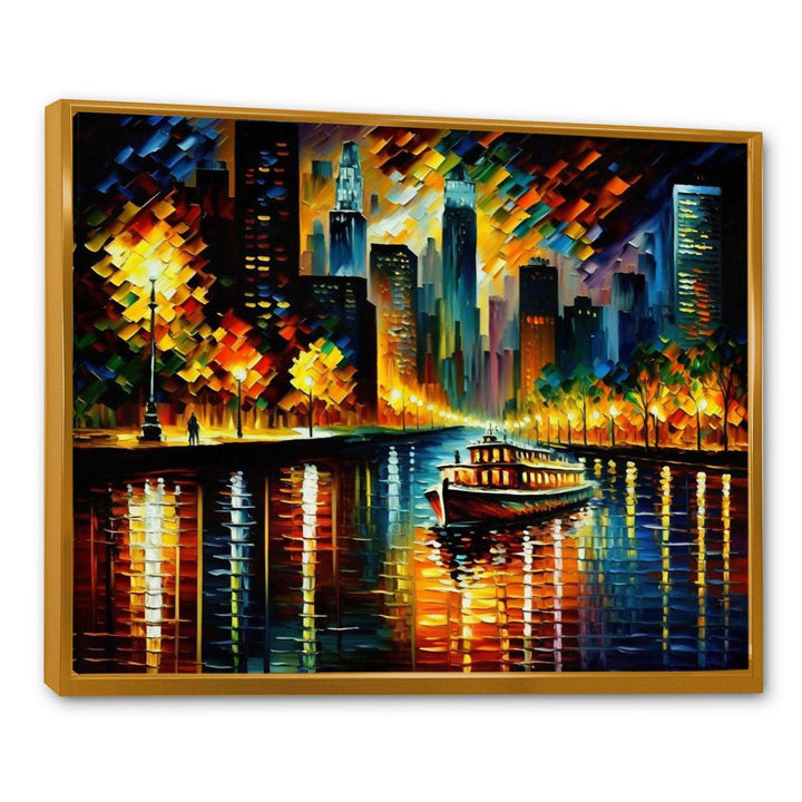 Chicago River View In The Fall I