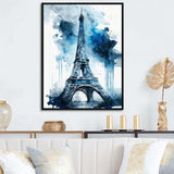 Paris Eiflel Tower Grey And Blue