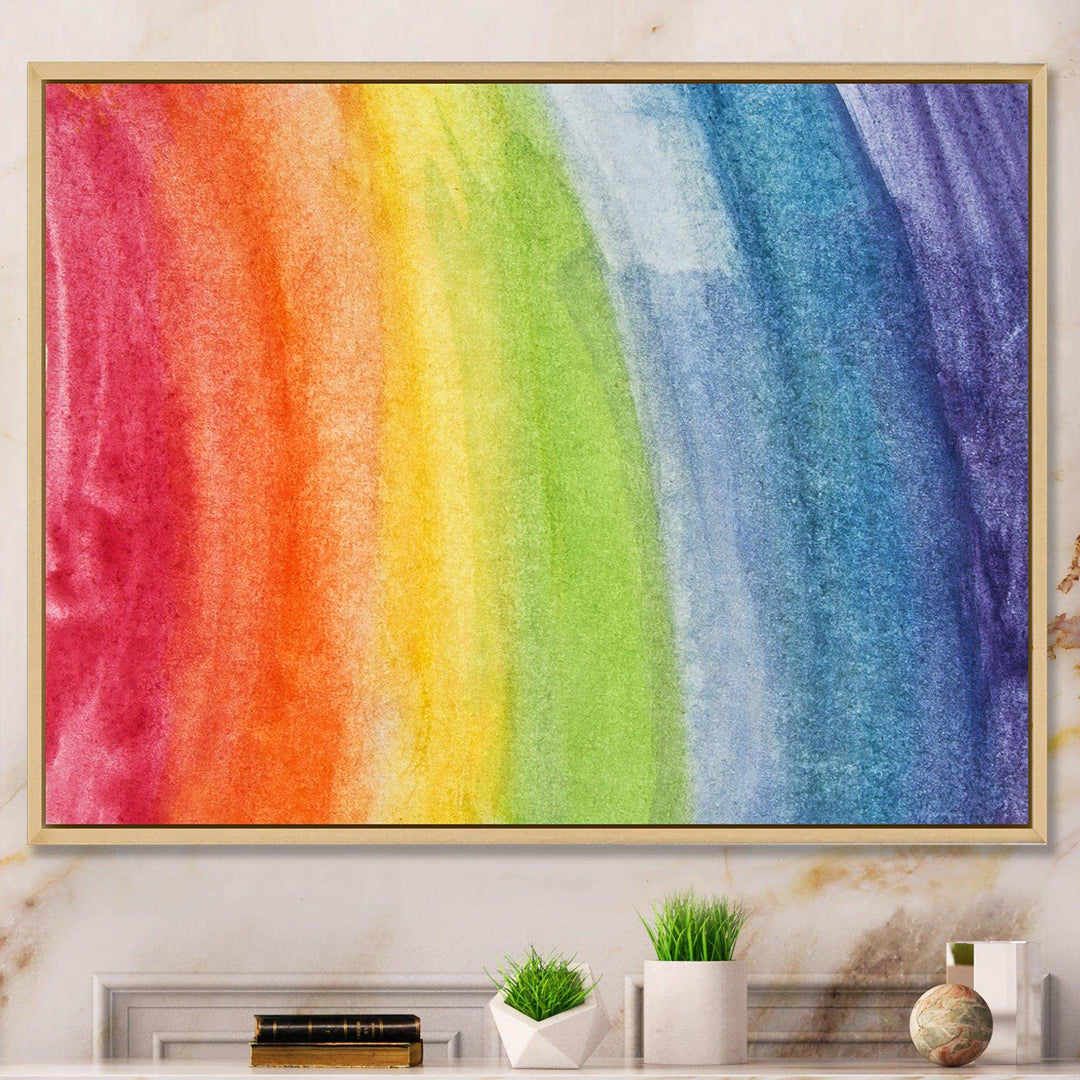 Flowing Rainbow Colors - Modern Wall Art Prints