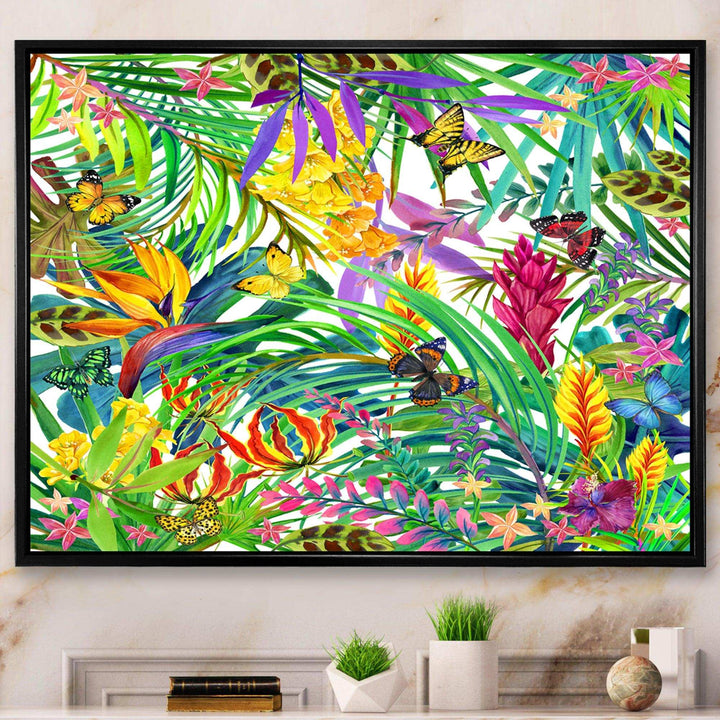 Tropical Leaves and Flowers