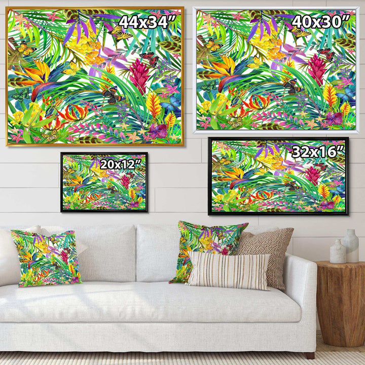 Tropical Leaves and Flowers
