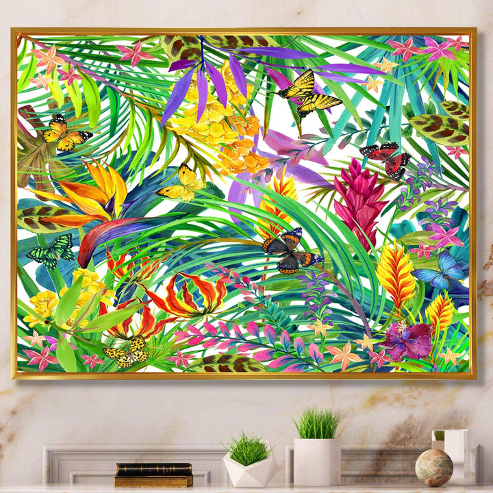 Tropical Leaves and Flowers