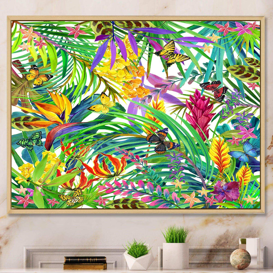 Tropical Leaves and Flowers
