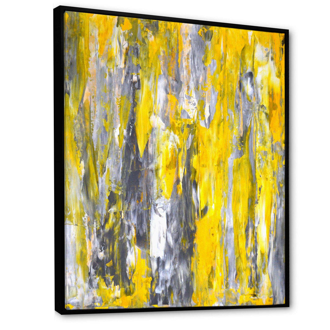 Grey and Yellow Abstract Pattern - Modern Wall Art Prints
