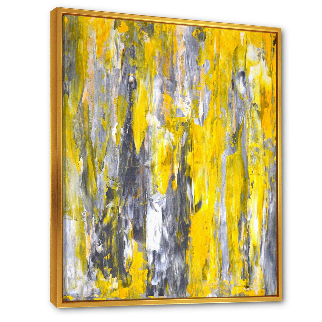 Grey and Yellow Abstract Pattern - Modern Wall Art Prints