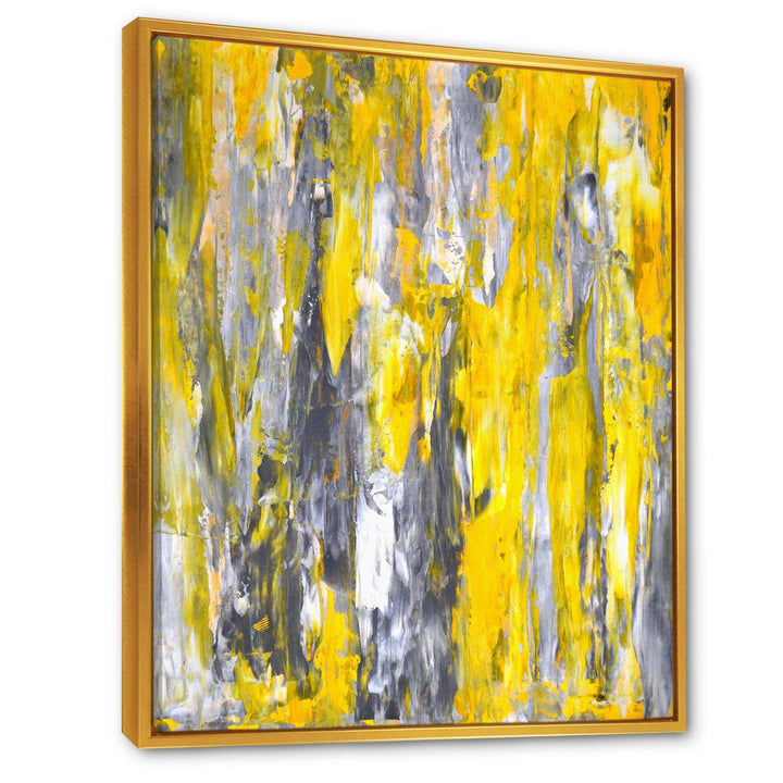Grey and Yellow Abstract Pattern - Modern Wall Art Prints
