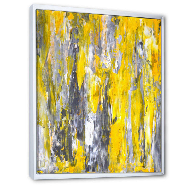 Grey and Yellow Abstract Pattern - Modern Wall Art Prints