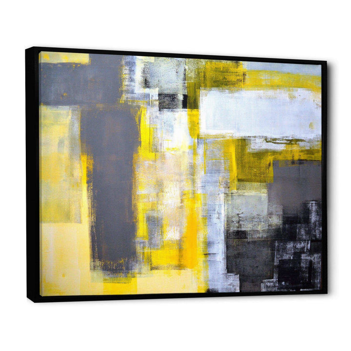 Grey and Yellow Blur Abstract - Modern Wall Art Prints