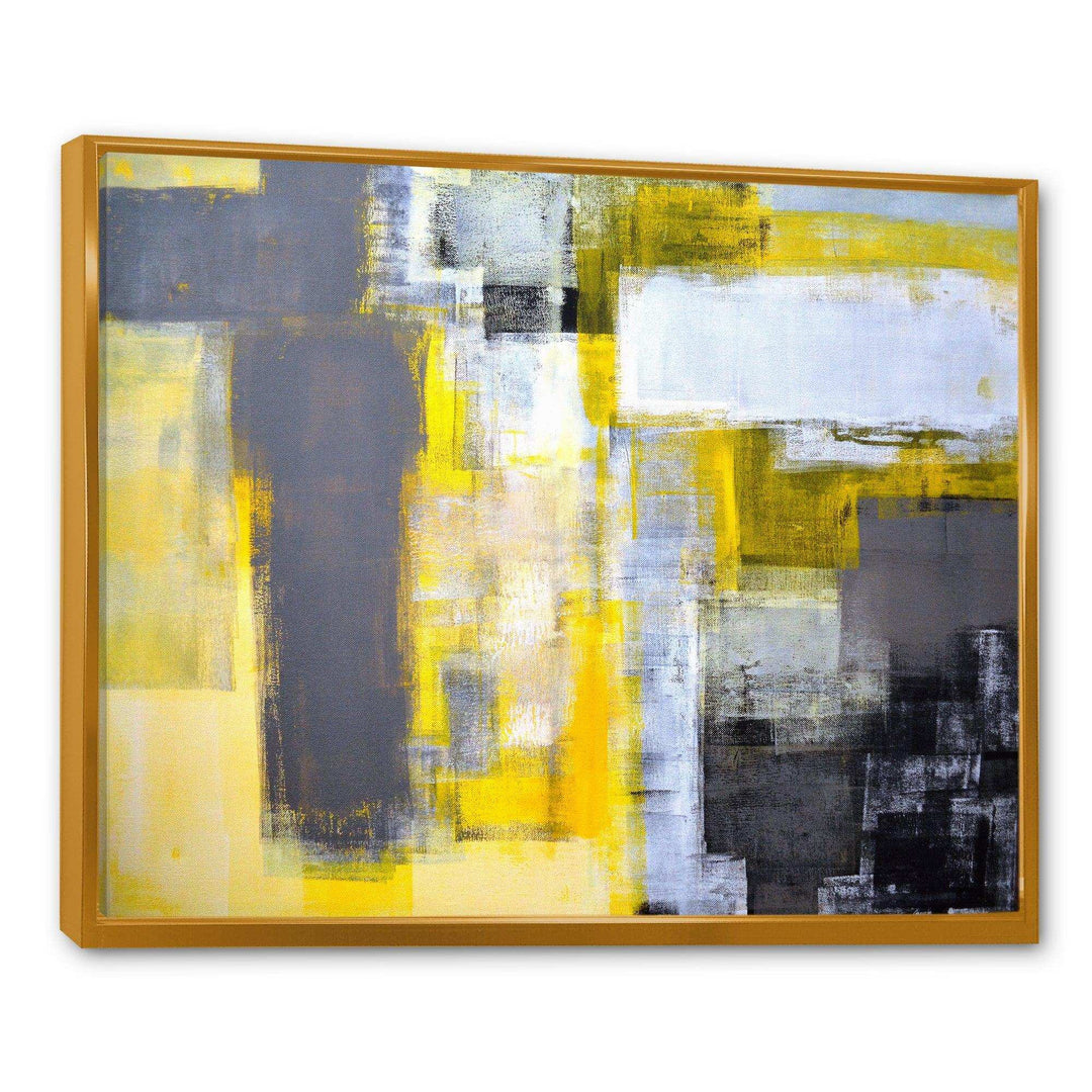Grey and Yellow Blur Abstract - Modern Wall Art Prints