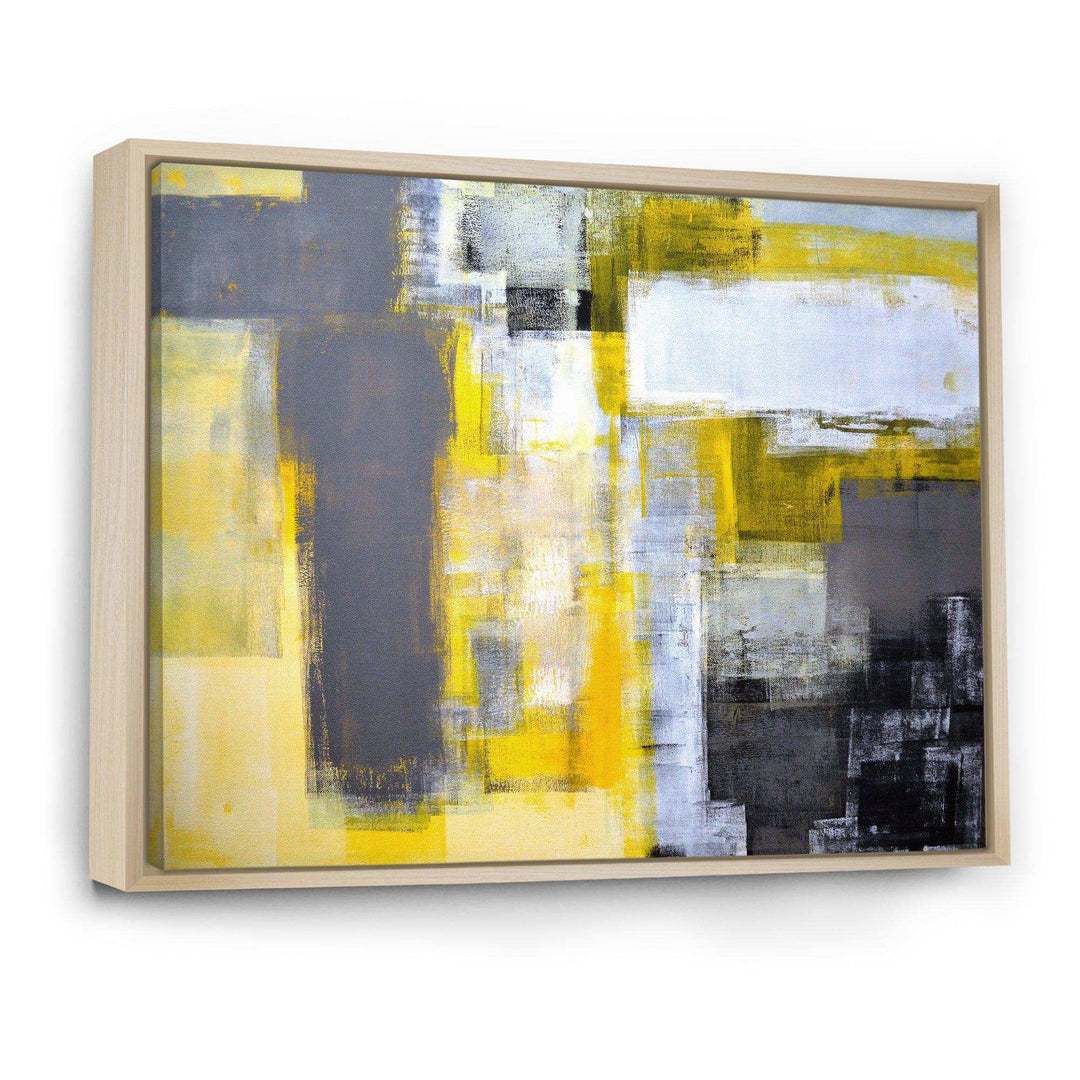 Grey and Yellow Blur Abstract - Modern Wall Art Prints