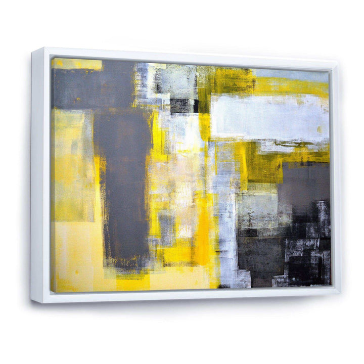 Grey and Yellow Blur Abstract - Modern Wall Art Prints