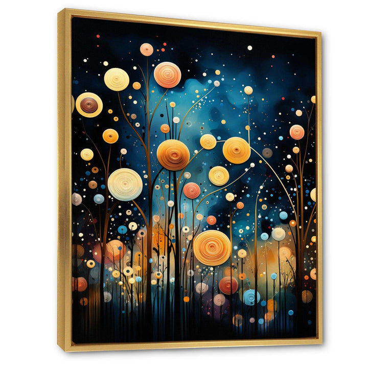 Blue Black Abstract Odyssey - Modern Living Room Wall Decor