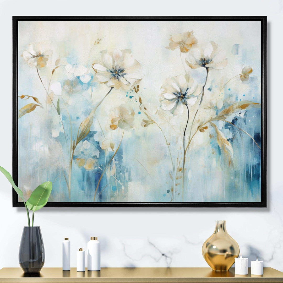 Blue Botanical Garden I - Modern Bedroom Wall Art