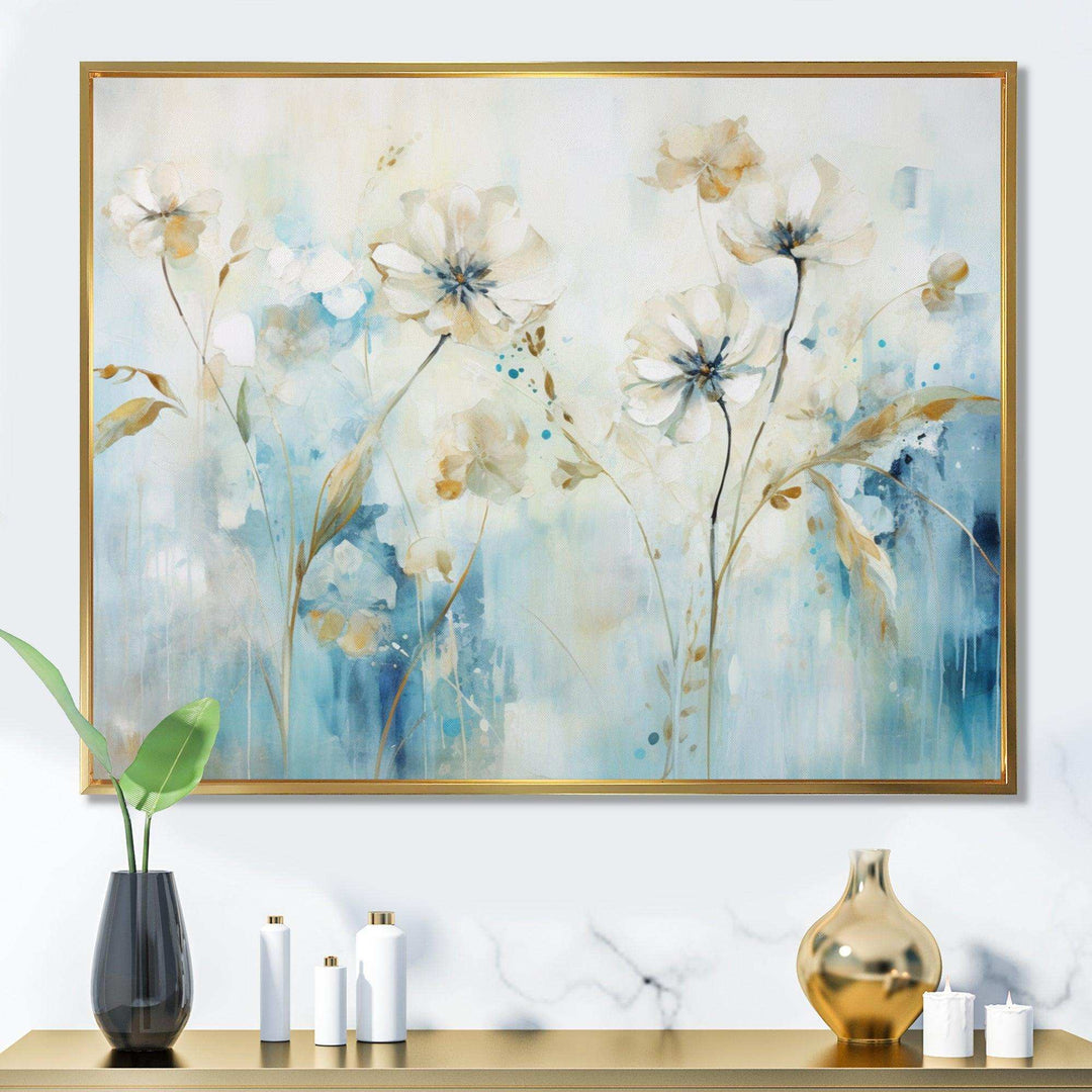 Blue Botanical Garden I - Modern Bedroom Wall Art