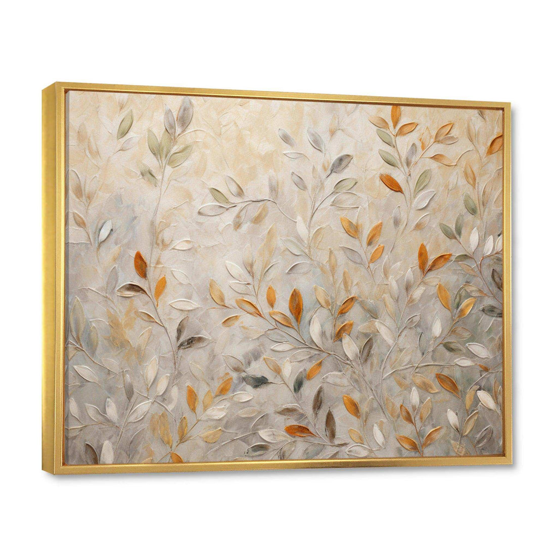 Beige Botanical Impressions I - Modern Canvas Wall Art