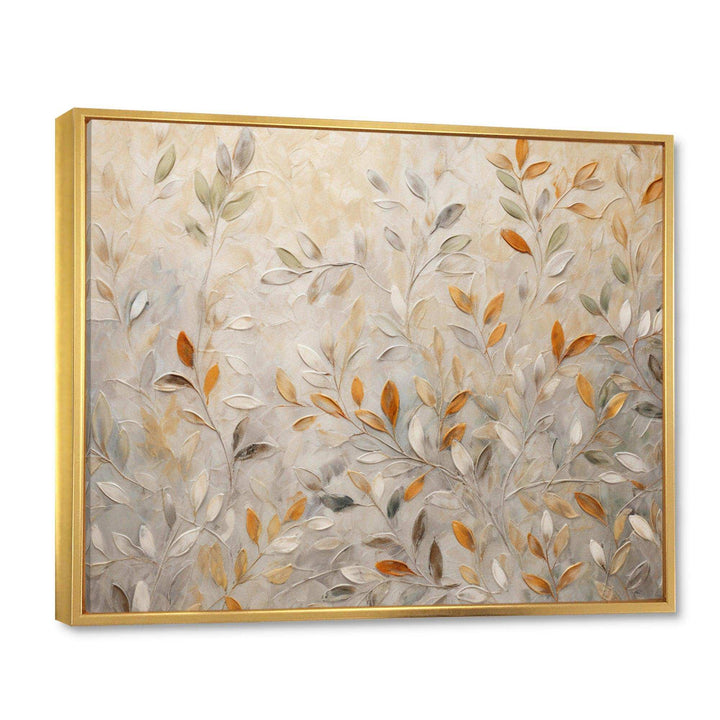 Beige Botanical Impressions I - Modern Canvas Wall Art