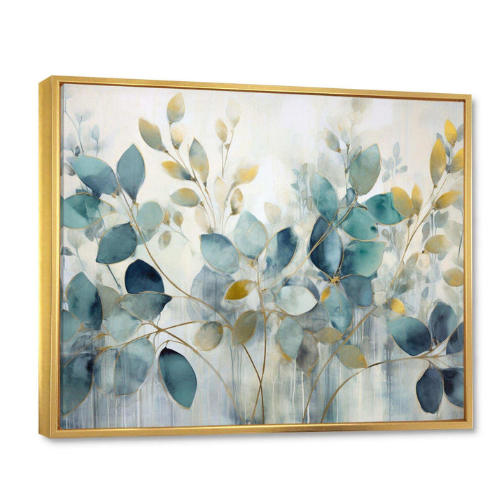 Blue Botanical Rhythms II - Modern Canvas Wall Art
